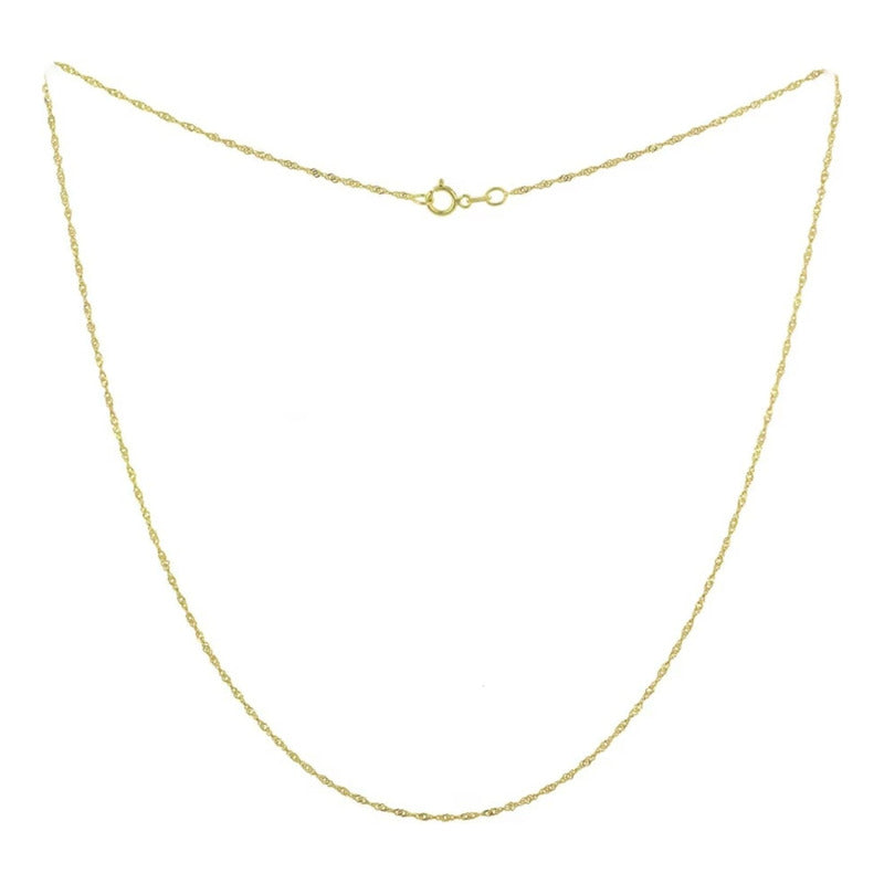 Kit Cadena Con Dije Letra F Lisa Oro 10 K + Obsequio