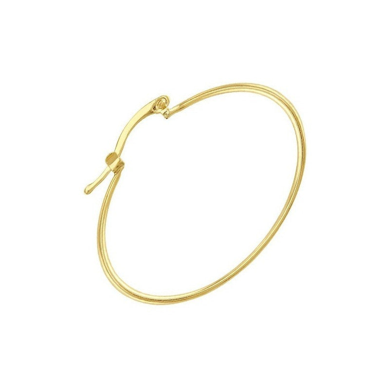 Arracada Delgada Lisa #2 En Oro De 10 K + Obsequio + Envio