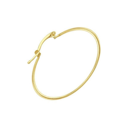 Arracada Delgada Lisa #2 En Oro De 10 K + Obsequio + Envio