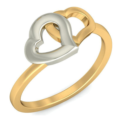 Anillo Corazones Lisos Joyería M De León Oro 10k + Regalo