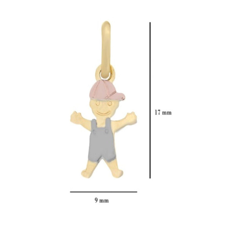 Kit Cadena Con Dije De Niño En Oro Amarillo De 14 K