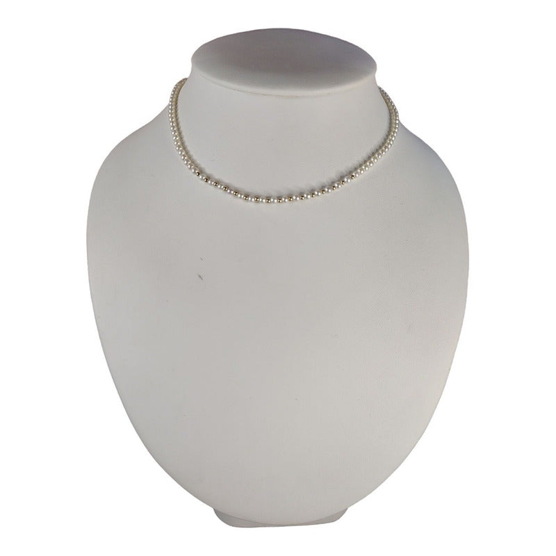 Juego De Collar Y Pulsera Para Niña De Perlas Y Bolitas 14k