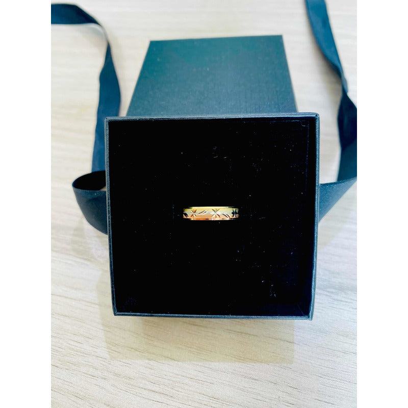 Par Argollas Matrimonio 3 Oros De 10 K Diamantadas + Obsequi