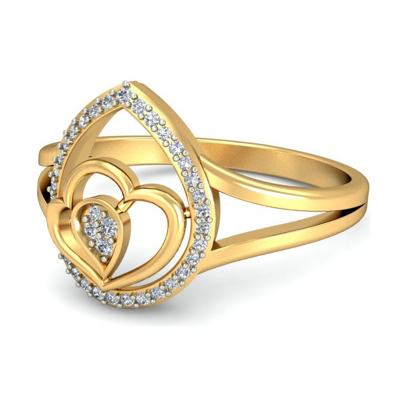 Anillo Lluvia De Amor Joyería M De León Oro 10k + Regalo