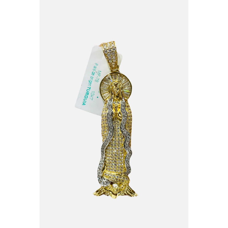 Hermoso Dije De Virgen En Oro De 10 Kilates +regalo
