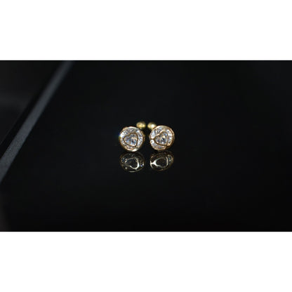 Broqueles Corazón Resaltado 6 Mm Oro De 10 K + Obsequio