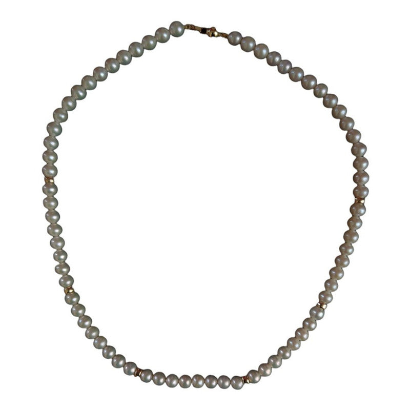 Juego De Collar Y Pulsera Con Donas Elaborado En Oro De 14k