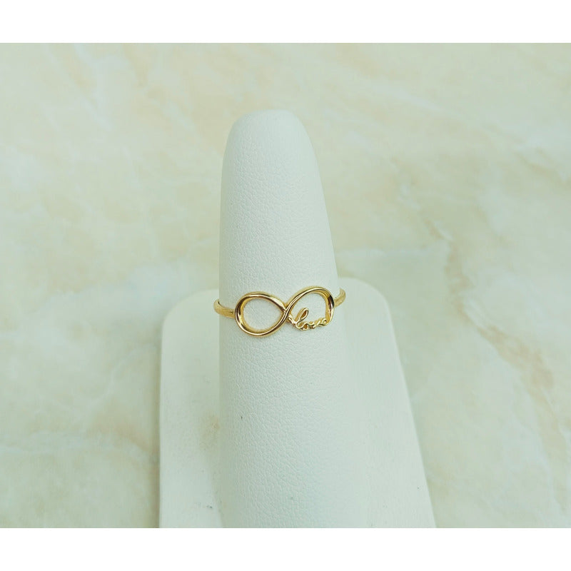 Anillo Dama Amor Infinito Oro 14 K + Obsequio