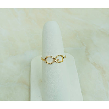 Anillo Dama Amor Infinito Oro 14 K + Obsequio