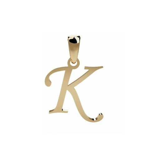Dije Inicial Letra K Oro 14 K + Obsequio + Envio