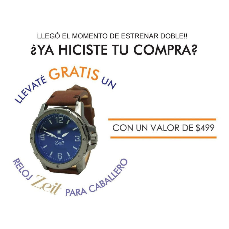 Anillo Caballero Oro 10 K Rubi + Reloj Obsequio