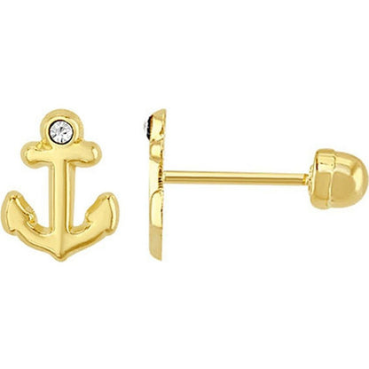 Broquel Ancla En Oro De 10 K + Obsequio + Envío