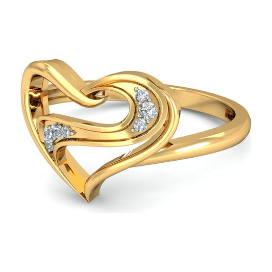 Anillo Corazón Ondulante Joyería M De León Oro 10k + Regalo