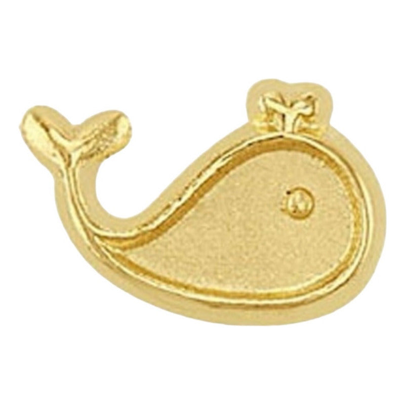 Broquel Ballenita En Oro De 10 K + Obsequio + Envío