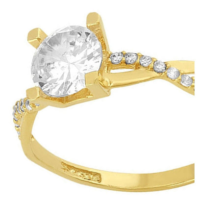 Anillo Infinito Solitario En Oro De 10 K + Obsequio