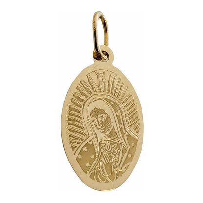 Medalla Oval De Virgen De Guadalupe Oro 14 K + Obsequio
