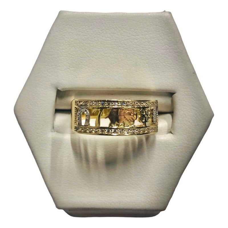 Anillo De La Suerte Oro 10 K + Obsequio + Envio