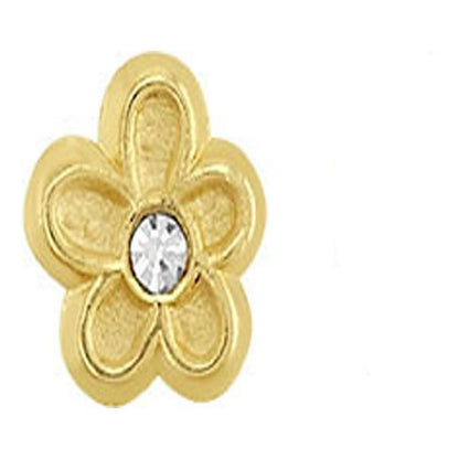 Broquel Flor 5 Hojas En Oro De 10 K + Obsequio + Envío