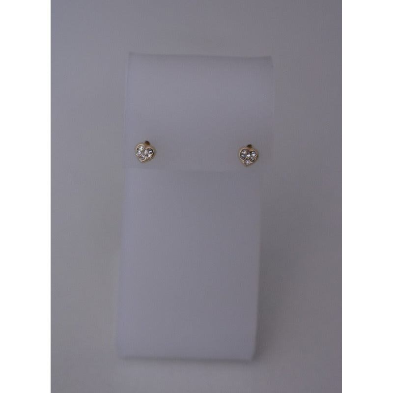 Broqueles Esfera Tornasol 4 Mm  Oro De 10 K + Obsequio