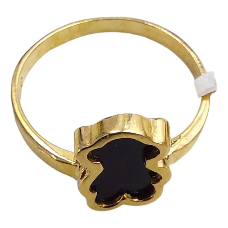 Anillo Tous Negro Joyería M De León Oro 14k + Regalo