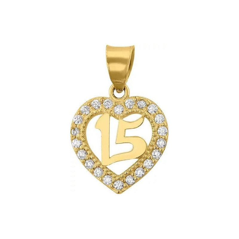 Juego Anillo Rubí Y Collar Xv Años Corazon Oro 10 K + Obsequ