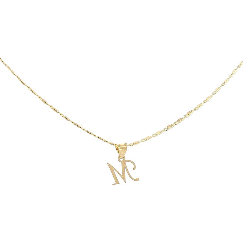Dije Inicial M Lisa En Oro De 10 K + Obsequio