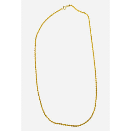 Cadena Estilo Torsal De 2 Mm Con 45 Cm Oro De 14 Kilates