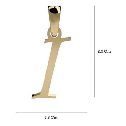 Gargantilla De Inicial Letra I Oro De 14k + Obsequio