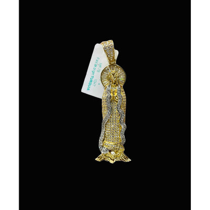 Hermoso Dije De Virgen En Oro De 10 Kilates +regalo