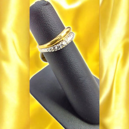 Anillo Diamantado Joyería M De León Oro 14k + Regalo