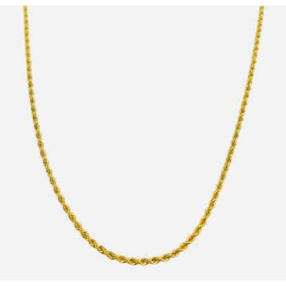 Cadena Estilo Torsal 45cm X 1 Mm Oro 10 Kilates + Obsequio