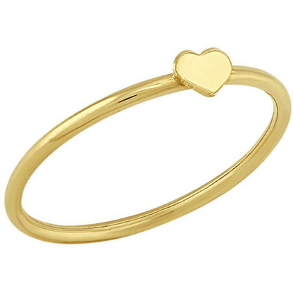 Anillo Mini De Corazón En Oro De 10 K + Obsequio + Envio
