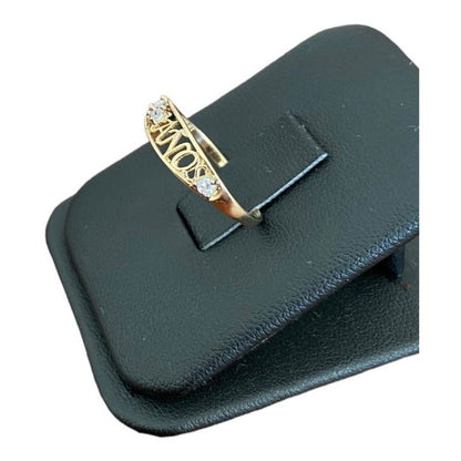 Hermoso Anillo De 15 Años En Oro De 10 Kilates+ Obsequio