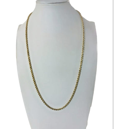 Cadena Torsal Maciza Oro 14 K 60 Cm Por 4 Mm  + Obsequio