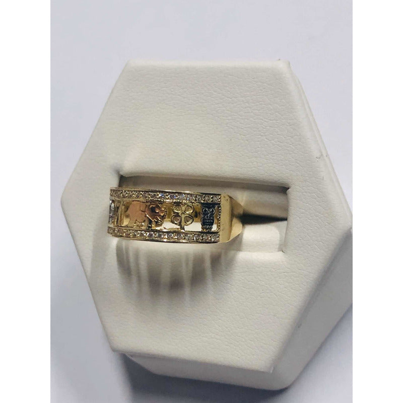 Anillo De La Suerte Oro 10 K + Obsequio + Envio