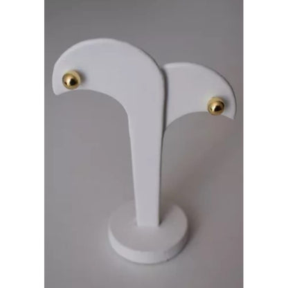 Juego Collar Letra  I   Lisa + Aretes Bola 10 K. + Regalo