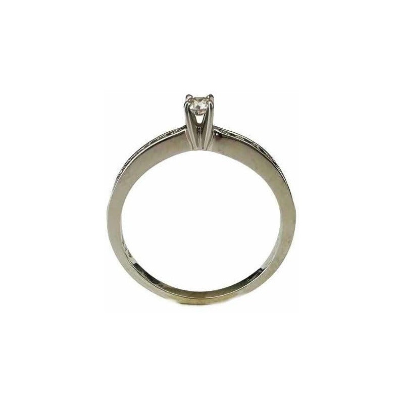 Anillo Compromiso Oro 14 K Diamantes Naturales 0.9ct/ 16.8ct