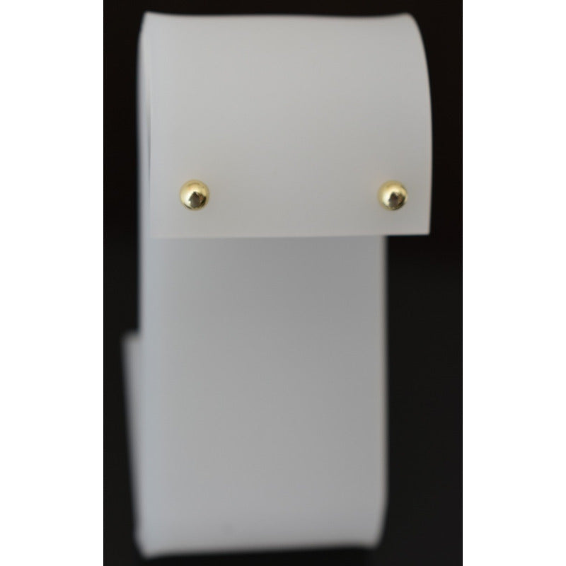 Broqueles Dormilonas 4mm Oro De 14 K + Obsequio