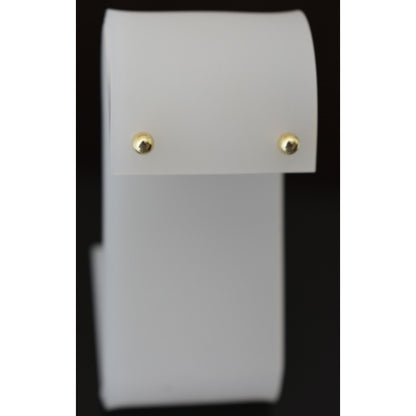 Broqueles Dormilonas 4mm Oro De 14 K + Obsequio