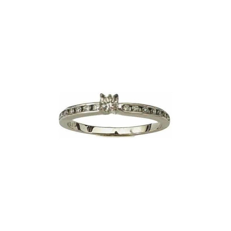 Anillo Compromiso Oro 14 K Diamantes Naturales 0.9ct/ 16.8ct