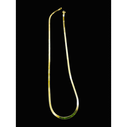 Cadena Tejido Panza De Víbora 50cmx3mm En Oro De 10 Kilates