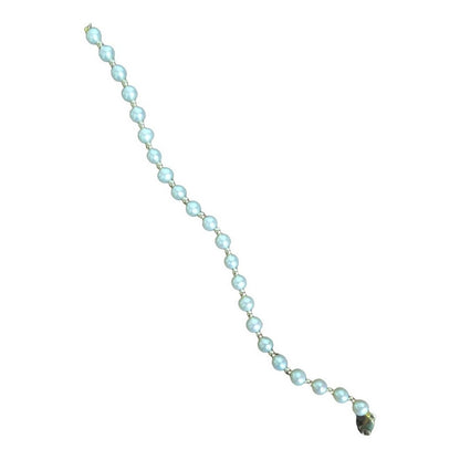 Pulsera Perla Potato 5.5 Mm Con Bolas En 1x1 Oro De 14 K Diámetro 18 Cm Largo 18 Cm