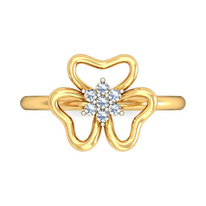 Anillo Flor Romántica Joyería M De León Oro 10k + Regalo