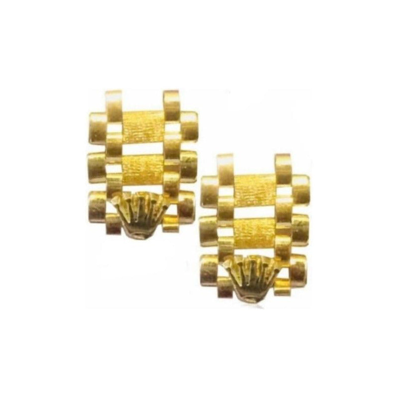 Aretes Tejido Rolex Oro 14 K + Obsequio