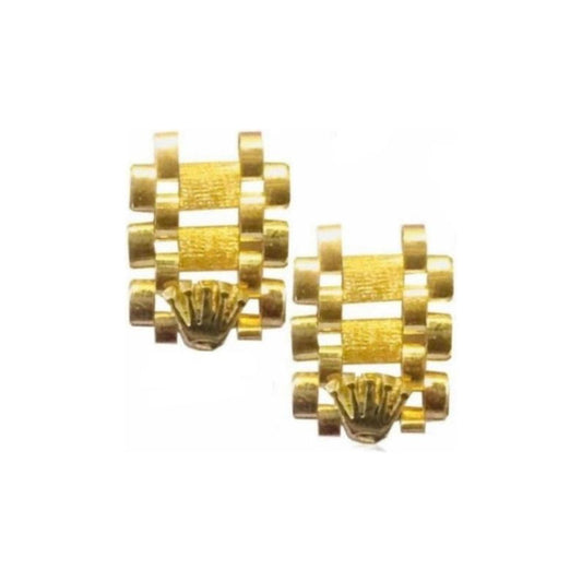 Aretes Tejido Rolex Oro 14 K + Obsequio