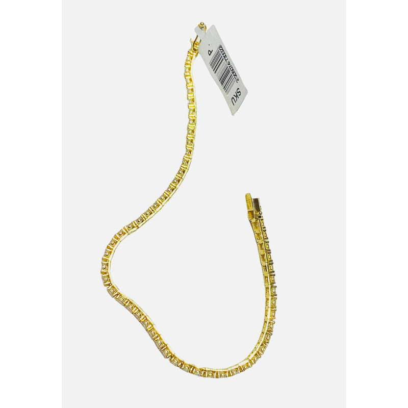 Elegante Tenis Brazalete En Oro De 14 Kilates
