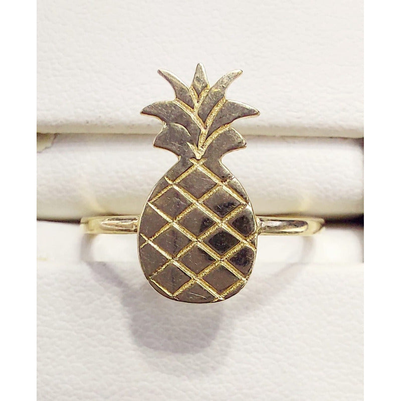 Anillo Piña Oro 14 K. + Obsequio