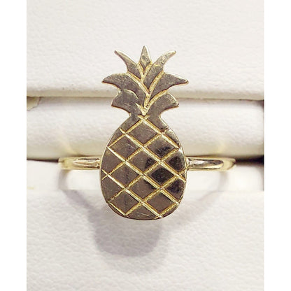 Anillo Piña Oro 14 K. + Obsequio