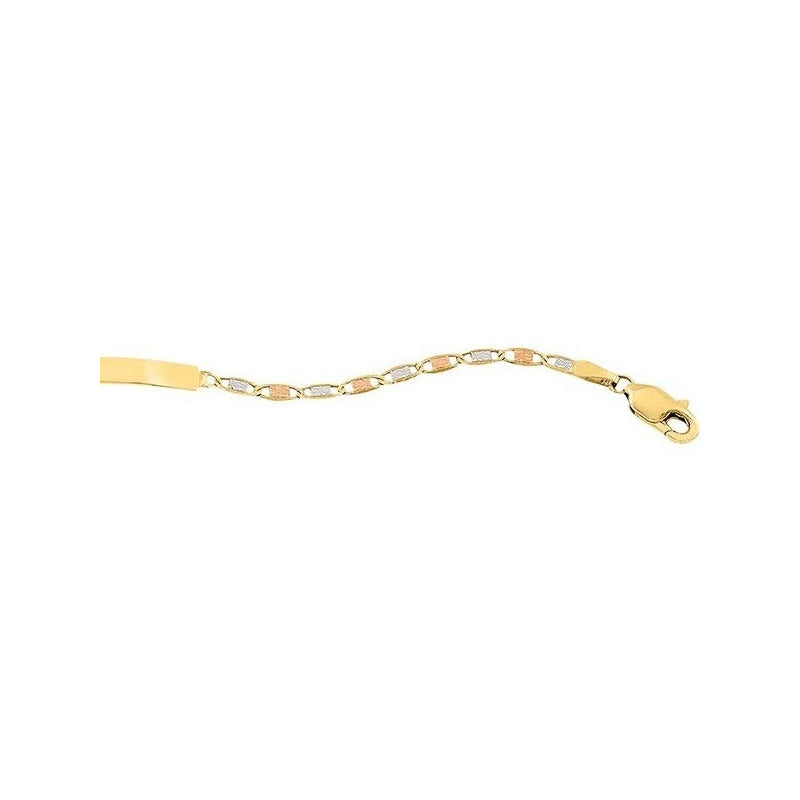 Esclava Infantil Tejido Espejo 14 Cm Oro 10 K + Obsequio