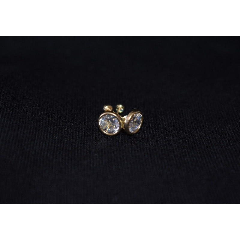 Broqueles Biselado 7 Mm Oro De 10 K + Obsequio